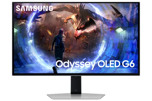 Samsung G60SD monitor komputerowy 68,6 cm (27") 2560 x 1440 px Quad HD OLED Srebrny (LS27DG602SUXEN)