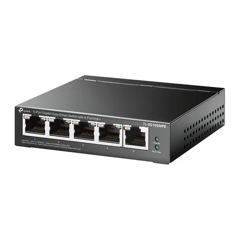 TP-Link TL-SG105MPE przełącznik sieciowy L2 Gigabit Ethernet (10/100/1000) Obsługa PoE Czarny