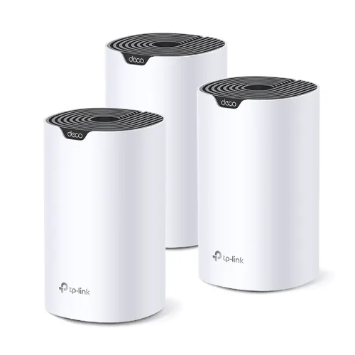 TP-Link Deco S7 (3-pack) Dual-band (2.4 GHz/5 GHz) Wi-Fi 5 (802.11ac) Biały, Czarny Wewnętrzny