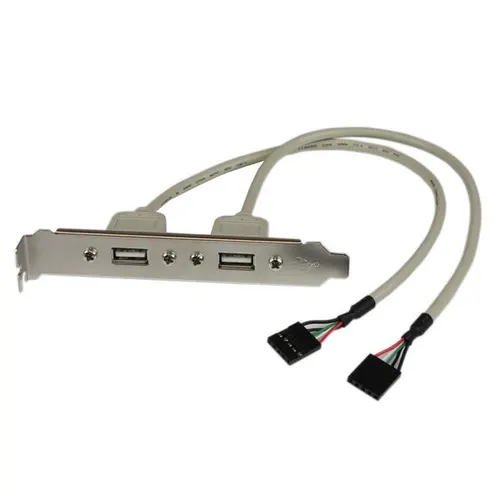 StarTech.com USBPLATE przejściówka do kabli 2 x IDC 2 x USB A Srebrny