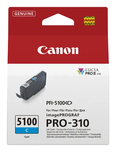 Canon PFI-5100 C nabój z tuszem 1 szt. Oryginalny Cyjan
