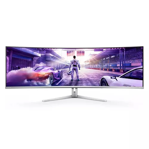 Philips Evnia 8000 49M2C8900/00 monitor komputerowy 124,2 cm (48.9") 5120 x 1440 px Dual QHD QD-OLED Biały