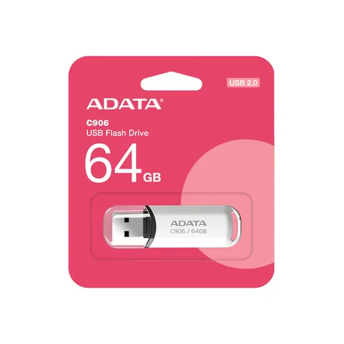 ADATA C906 pamięć USB 64 GB USB Typu-A 2.0 Biały