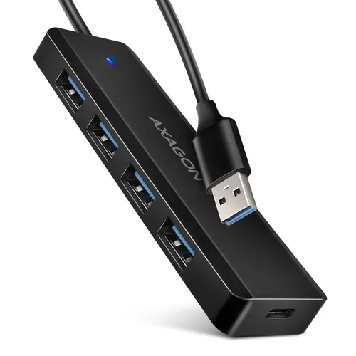 Axagon HUE-C1A huby i koncentratory USB 3.2 Gen 1 (3.1 Gen 1) Type-A 5000 Mbit/s Czarny