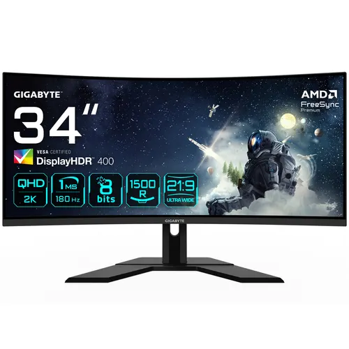 GIGABYTE G34WQCP monitor komputerowy 86,4 cm (34") 3440 x 1440 px UltraWide Quad HD LED Czarny