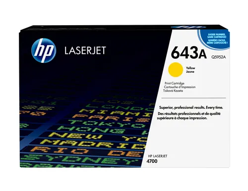 HP 643A oryginalny wkład z żółtym tonerem LaserJet
