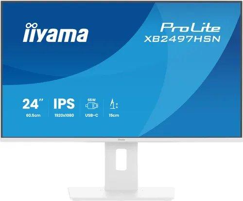 iiyama ProLite XB2497HSN-W1 monitor komputerowy 60,5 cm (23.8") 1920 x 1080 px Full HD LED Biały