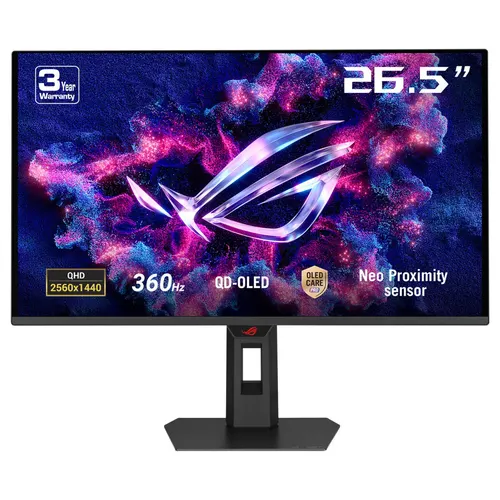 ASUS ROG Strix OLED XG27AQDNG monitor komputerowy 67,3 cm (26.5") 2560 x 1440 px Quad HD QD-OLED Czarny