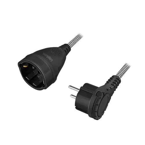 LogiLink LPS104 kabel zasilające Czarny, Biały 3 m Wtyczka zasilająca typu F