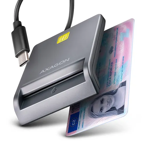 Axagon CRE-SM3TC czytnik do kart chipowych Wewnętrzna USB USB Type-C Szary