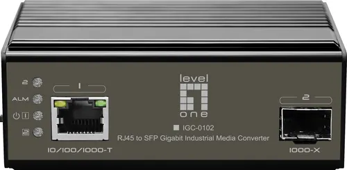 LevelOne IGC-0102 konwerter sieciowy 1000 Mbit/s Czarny