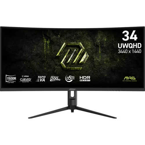 MSI MAG 342CQRF E20 monitor komputerowy 86,4 cm (34") 3440 x 1440 px UltraWide Quad HD LCD Czarny
