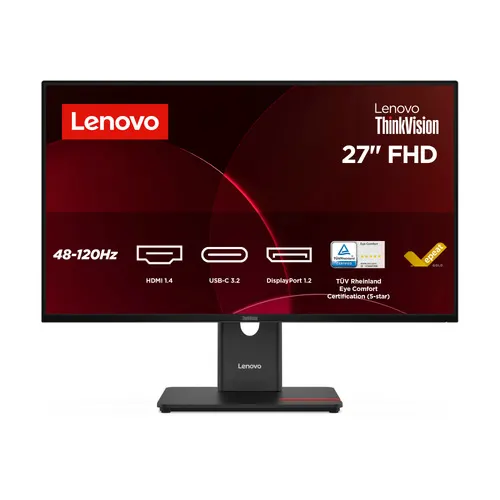 Lenovo ThinkVision T27-40 monitor komputerowy 68,6 cm (27") 1920 x 1080 px Full HD LED Czarny, bez kamery