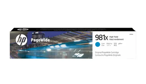 HP Oryginalny błękitny wkład atramentowy 981X PageWide o dużej pojemności