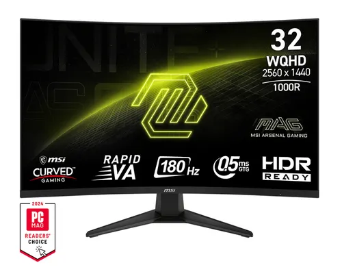 MSI MAG 325CQF monitor komputerowy 80 cm (31.5") 2560 x 1440 px Wide Quad HD Czarny