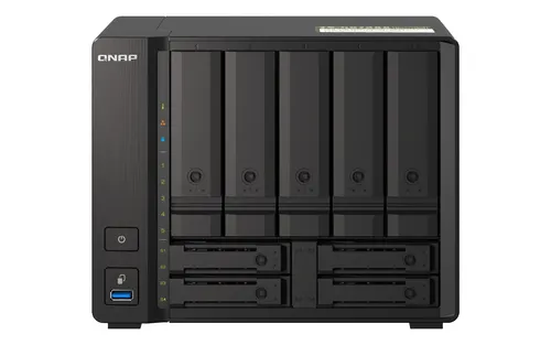 QNAP TS-H973AX NAS Tower Ryzen Embedded V1500B 8 GB DDR4 0 TB QuTS hero Czarny