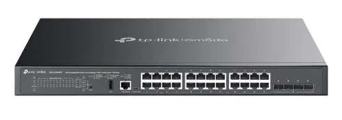 TP-Link SG5428XMPP przełącznik sieciowy Zarządzany L3 Gigabit Ethernet (10/100/1000) Obsługa PoE Czarny