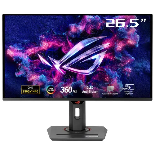 ASUS ROG Strix OLED XG27ACDNG monitor komputerowy 67,3 cm (26.5") 2560 x 1440 px Quad HD QD-OLED Czarny