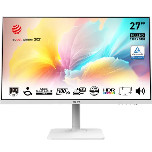 MSI Modern MD272XPW monitor komputerowy 68,6 cm (27") 1920 x 1080 px Full HD Biały