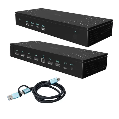 i-tec CA5MONITORDOCKPD stacja dokująca Przewodowa USB 3.2 Gen 1 (3.1 Gen 1) Type-C Czarny