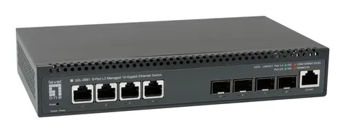 LevelOne XEL-0891 Zarządzany L3 10G Ethernet (100/1000/10000) Desktop Szary