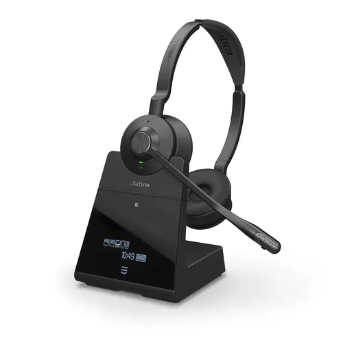 Jabra Engage 75 Zestaw słuchawkowy Bezprzewodowy Opaska na głowę Biuro/centrum telefoniczne USB Type-C Bluetooth Podstawka do ładowania Czarny