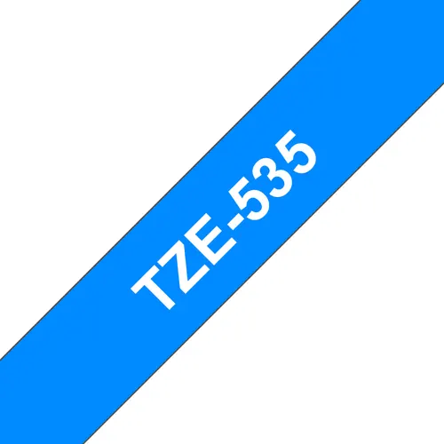 Brother TZE-535 taśmy do etykietowania Biały na niebieskim