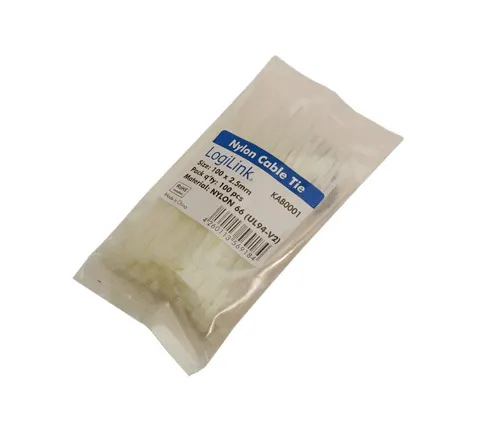 LogiLink KAB0001 opaska kablowa Nylon Biały