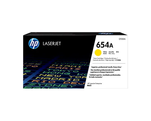 HP 654A oryginalny żółty toner LaserJet