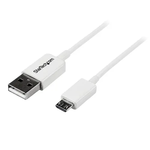 StarTech.com 0.5m USB 2.0 A/Micro-B m/m kabel USB 0,5 m USB A Micro-USB B 0,48 Gbit/s Biały