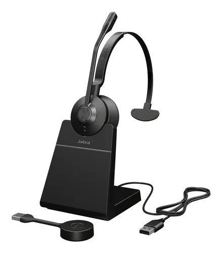 Jabra Engage 55 SE Zestaw słuchawkowy Bezprzewodowy Opaska na głowę Biuro/centrum telefoniczne Czarny, Mono, UC, USB-A, ze stacją ładującą