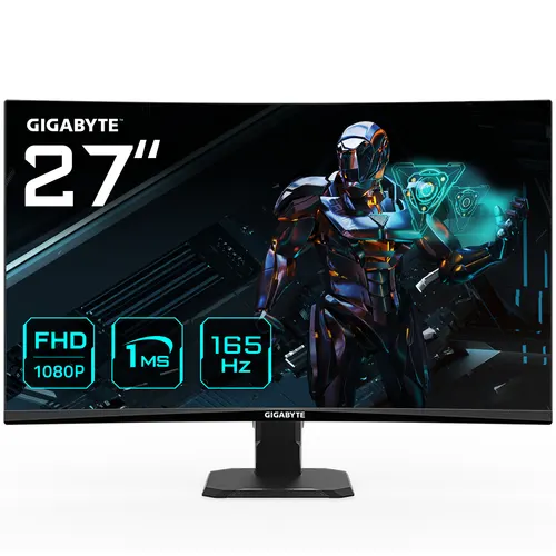 GIGABYTE GS27F monitor komputerowy 68,6 cm (27") 1920 x 1080 px Full HD LCD Czarny