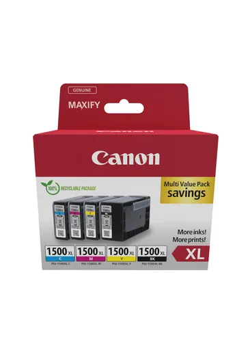 Canon 9182B010 nabój z tuszem 4 szt. Oryginalny Wysoka (XL) wydajność Czarny, Cyjan, Purpurowy, Żółty
