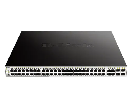 D-Link DGS-1210-52MP przełącznik sieciowy Zarządzany L2 Gigabit Ethernet (10/100/1000) 1U Czarny