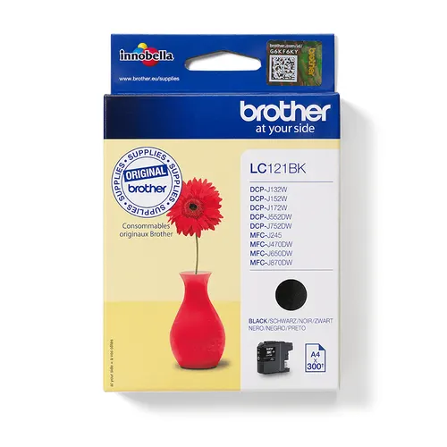Brother LC121BK nabój z tuszem 1 szt. Oryginalny Czarny