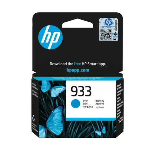 HP 933 oryginalny tusz blekitny