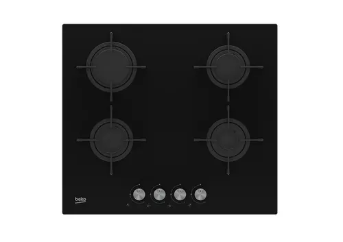 Beko HILG 64220 S płyta kuchenna Czarny Wbudowany Gaz 4 stref(y)