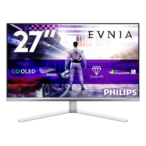 Philips Evnia 8000 27M2N8500/00 monitor komputerowy 67,3 cm (26.5") 2560 x 1440 px Quad HD QD-OLED Biały