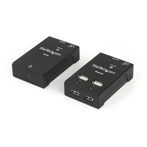 StarTech.com USB2004EXTV przedłużacz konsoli Nadajnik i odbiornik konsoli 480 Mbit/s