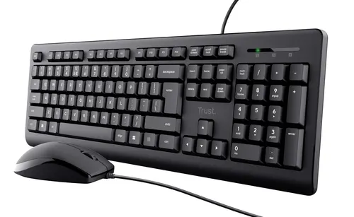 Trust Primo klawiatura Dołączona myszka Uniwersalne USB QWERTY US English Czarny