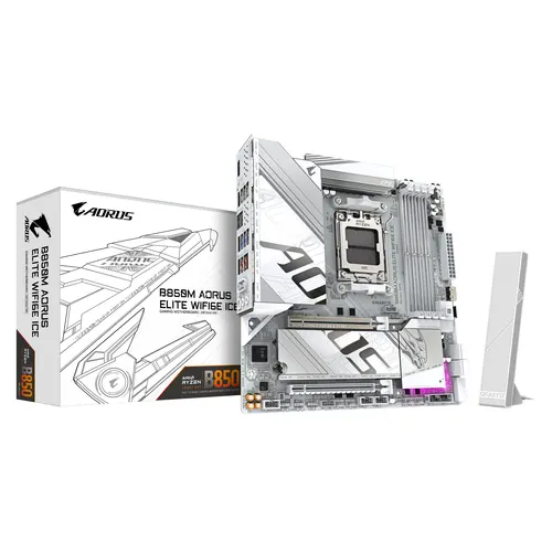 GIGABYTE B850M AORUS ELITE WIFI6E ICE AMD B850 Gniazdo AM5 micro ATX