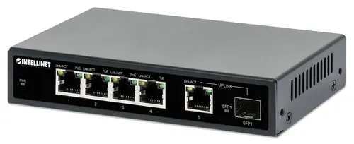 Intellinet 561822 przełącznik sieciowy Gigabit Ethernet (10/100/1000) Obsługa PoE Czarny