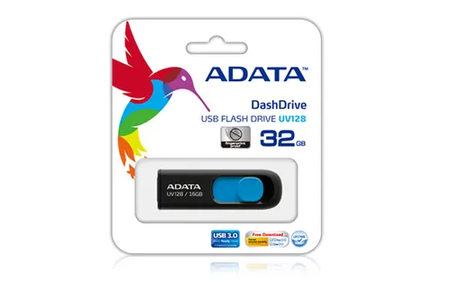 ADATA DashDrive UV128 128GB pamięć USB USB Typu-A 3.2 Gen 1 (3.1 Gen 1) Czarny, Niebieski