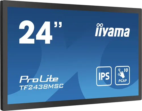 iiyama TF2438MSC-B1 monitor komputerowy 60,5 cm (23.8") 1920 x 1080 px Full HD LED Ekran dotykowy Czarny