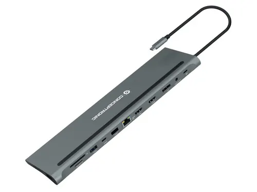 Conceptronic DONN17G stacja dokująca Przewodowa USB 3.2 Gen 1 (3.1 Gen 1) Type-C Szary