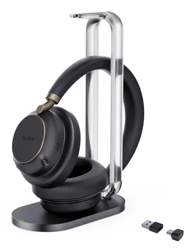 Yealink BH76 Plus + Charging Stand Teams USB-C/A Zestaw słuchawkowy Bezprzewodowy Opaska na głowę Połączenia/muzyka USB Type-C / USB Type-A Bluetooth Podstawka do ładowania Czarny
