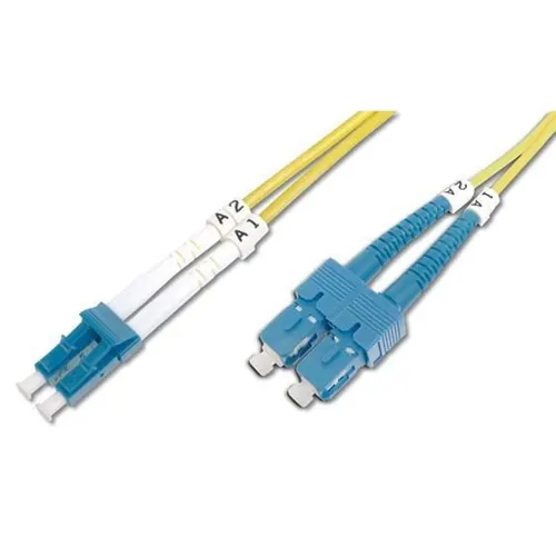 Techly 3m SC/LC OS2 kabel InfiniBand / światłowodowy Żółty