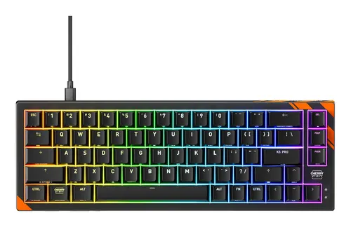 CHERRY K5 PRO TMR COMPACT klawiatura Gaming USB QWERTY US English Czarny, Pomarańczowy