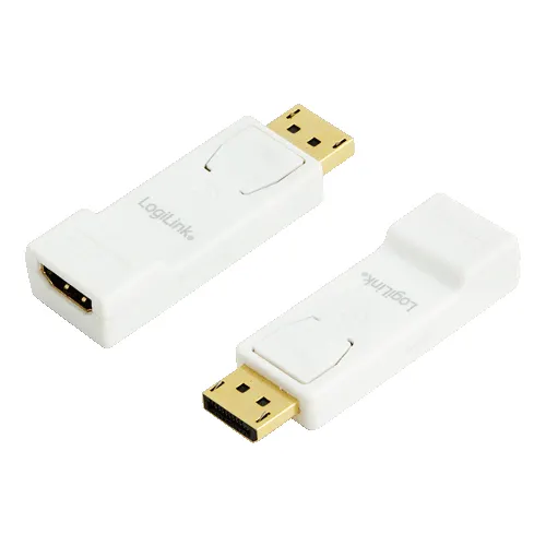 LogiLink CV0057 przejściówka do kabli DisplayPort HDMI Biały, Żółty