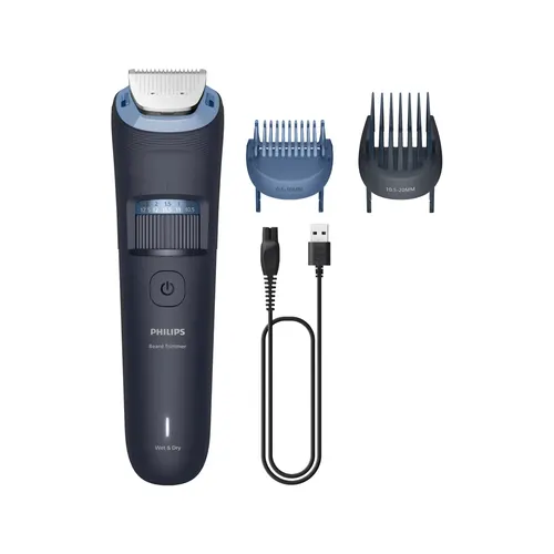 Philips Trymer do brody seria 3000 BT3665/15 Pielęgnacja brody dzięki pełnym metalowym ostrzom